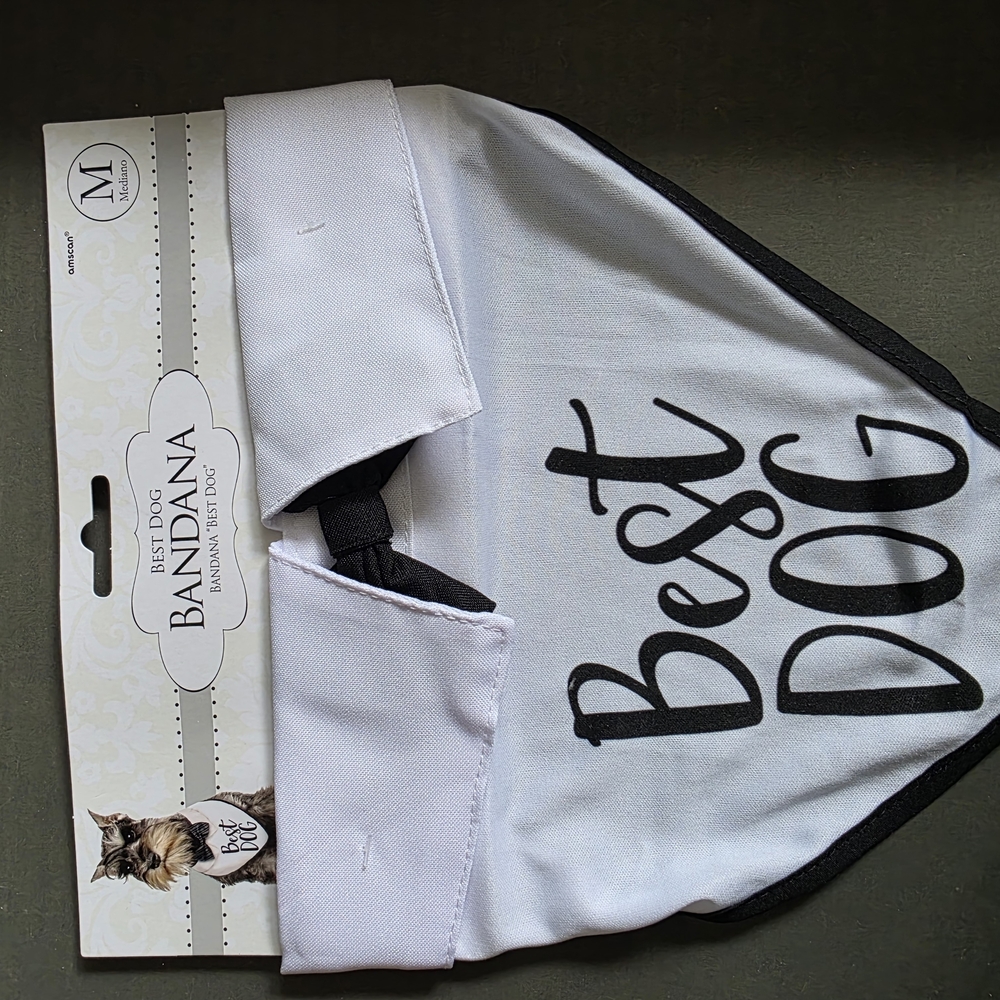 Best Dog Bandana in Black and White
